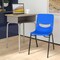 Emma and Oliver Jacobs Desk/Chair Set with Metal Open Front Storage Box, Desktop, Metal Frame and Stackable Flex Comfort Classroom Chair